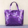 Tote Bag Geometric Rhombus Pu Glossy Large-Capacity Handbag Women'S Variety Of Folding Deformation Shoulder Bag