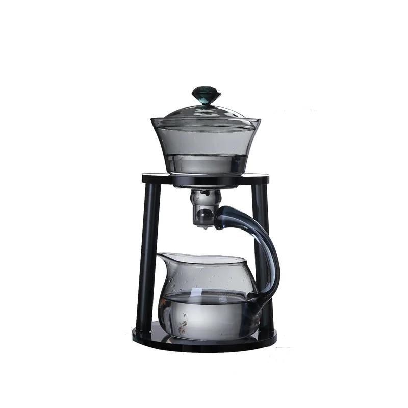 Полностью автоматический чайный сервиз, комбинация домашнего сенсорного заварника для чая, термостойкий стеклянный чайный сервиз