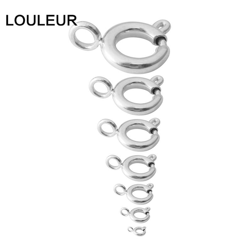 5pcs/Lot 5-18mm Gold Color Stainless Steel Spring Ring Clasp With Open Jump Ring Jewelry Clasp For Necklace Bracelet Connectors