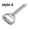 2 In 1 Stainless Steel Potato Cucumber Carrot Vegetables Fruit Grater Julienne Peeler Kitchen Supply