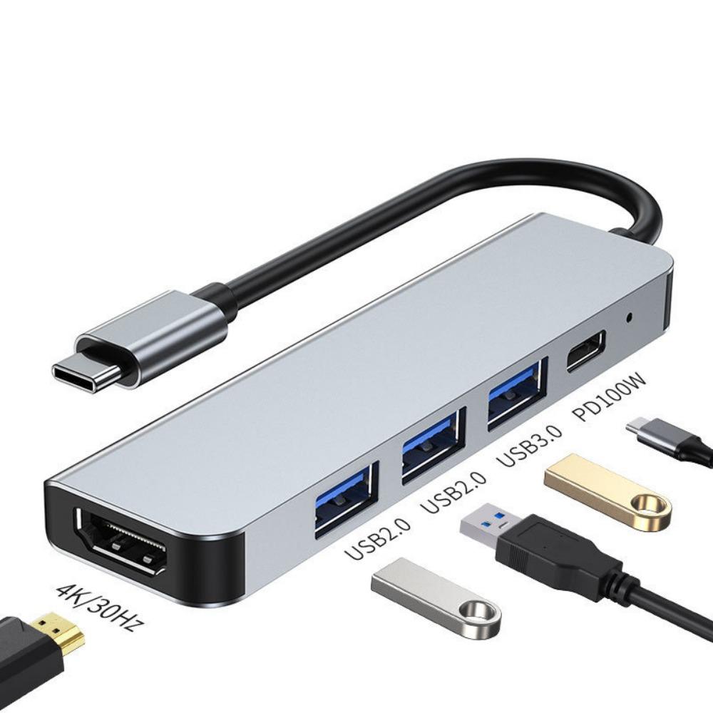 8-в-1 USB C-концентратор с портом Ethernet, многопортовый адаптер типа C, док-станция для ноутбука