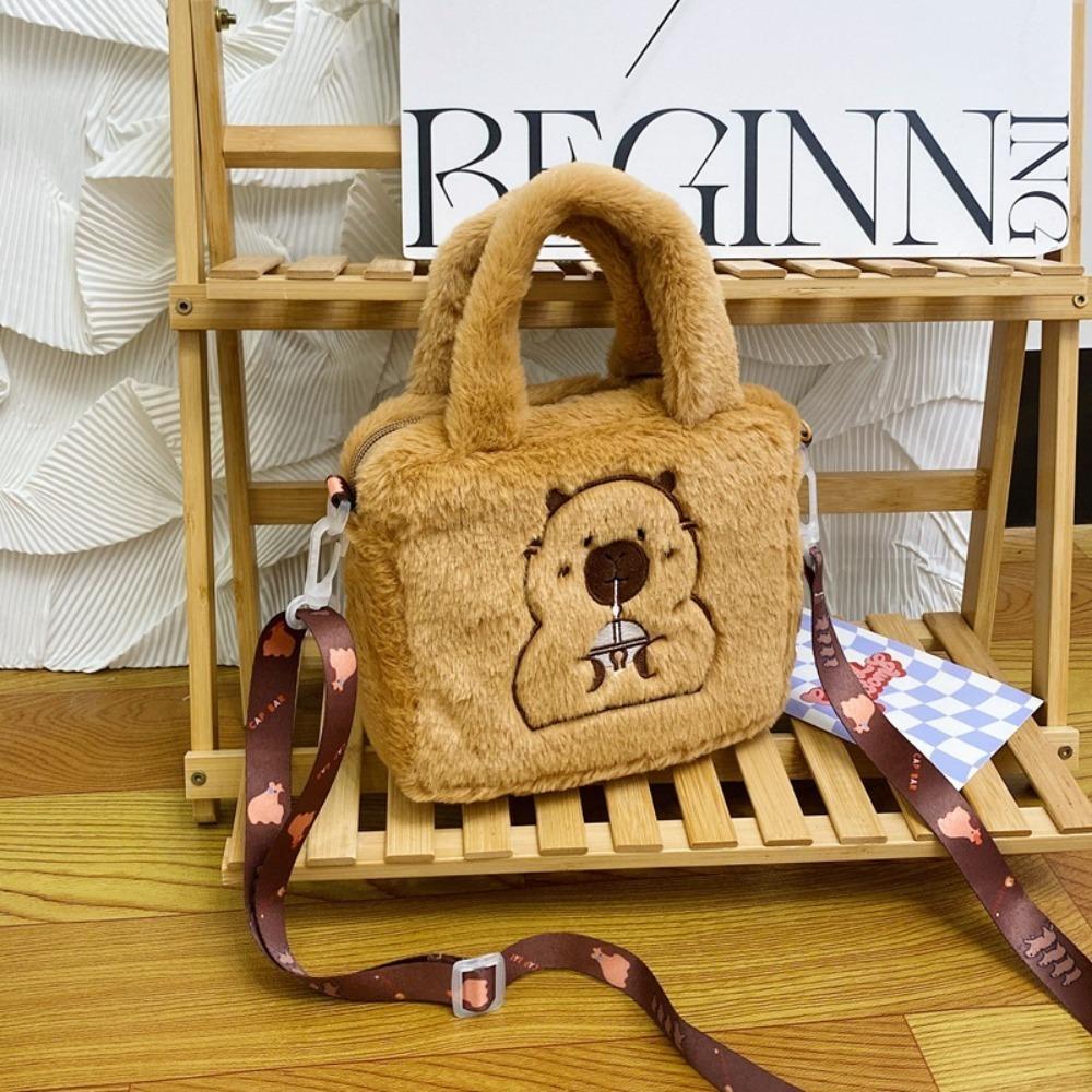 Мягкая сумка на плечо с рисунком из мультфильма, однотонная детская сумка через плечо, высококачественная сумка-тоут