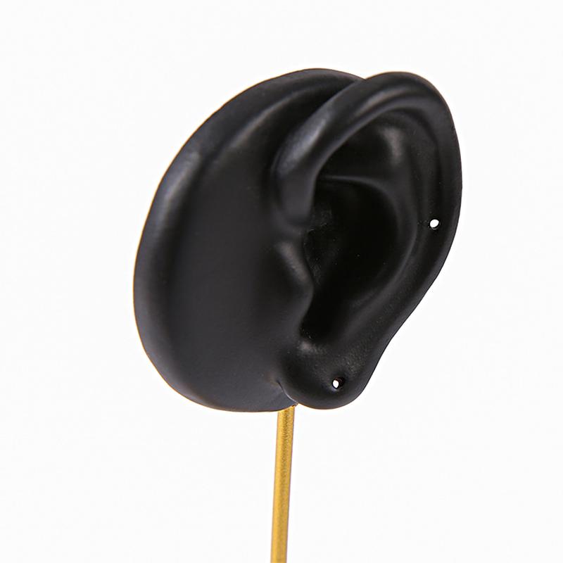 3 шт./набор Модель человеческого уха Хранение ювелирных изделий Подставка для ювелирных изделий в форме уха Белая смола Манекен Подставка Черный 3 стиля