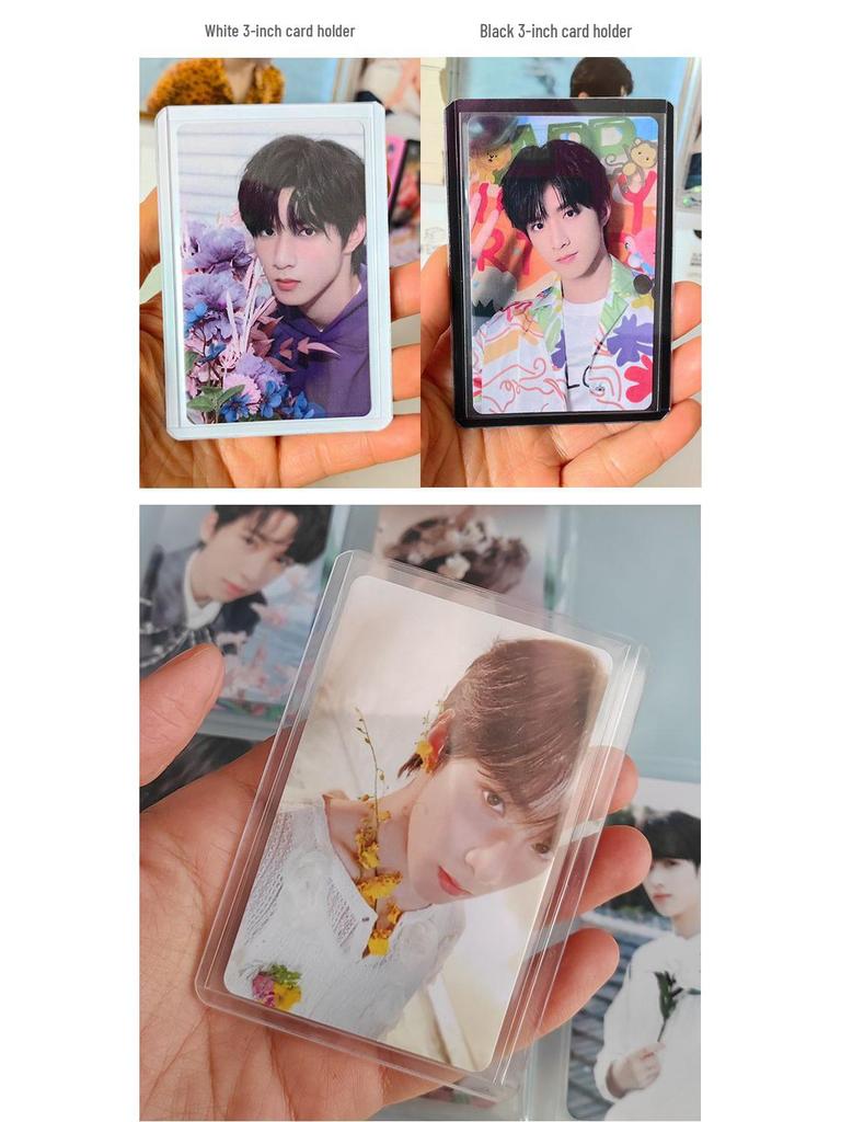 Compact 3-Inch B8 Card Holder: Transparent Protective Sleeve for Polaroid Photos, Free Shipping