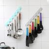 Multifunction Kitchen Storage Hook Holder 6 Hooks Wall Door Holder Hanger Rack for Spoon Scoop Bathroom Kitchen Organizer