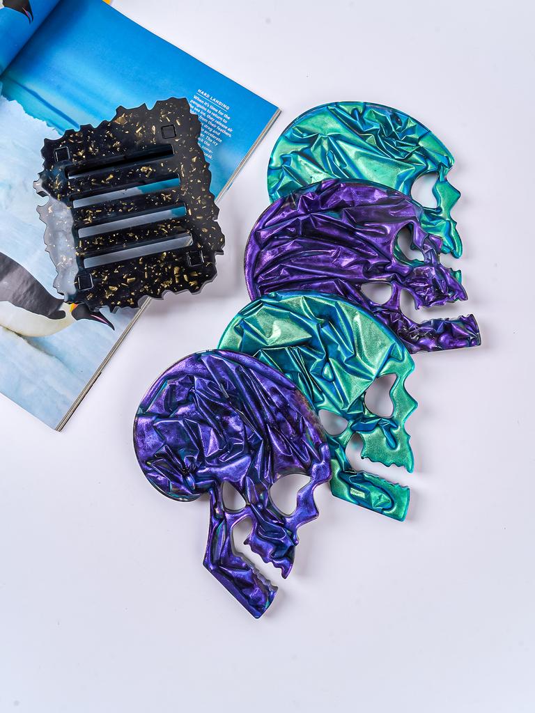 Сделай сам Хэллоуин Череп Подставка Смола Силиконовая Форма Подарки для вечеринки Украшение стола Гипсовая Бетонная Форма Поднос для хранения Литье Домашний декор