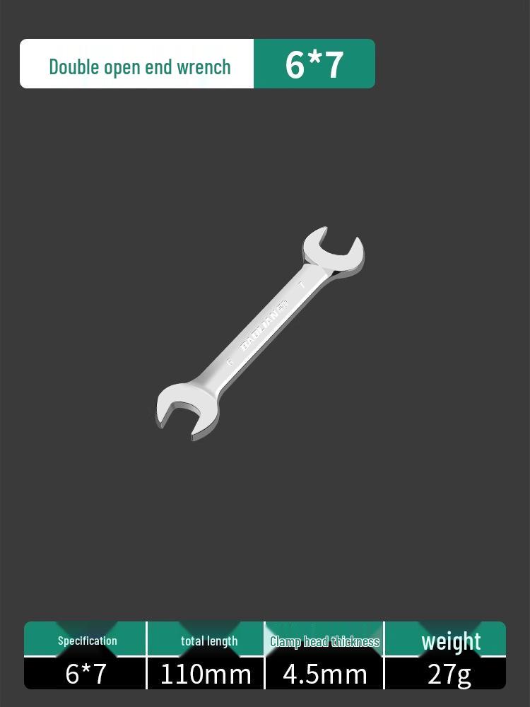 Набор двухсторонних рожковых ключей - Полированная поверхность, Маленький набор инструментов для дома, Помощник для гаек 8-10 мм