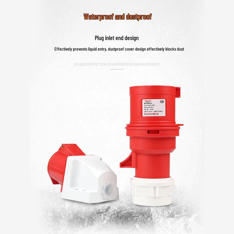 Delixi DEP2-013 3-Pin 16A IP44 Waterproof Aviation Industrial Plug