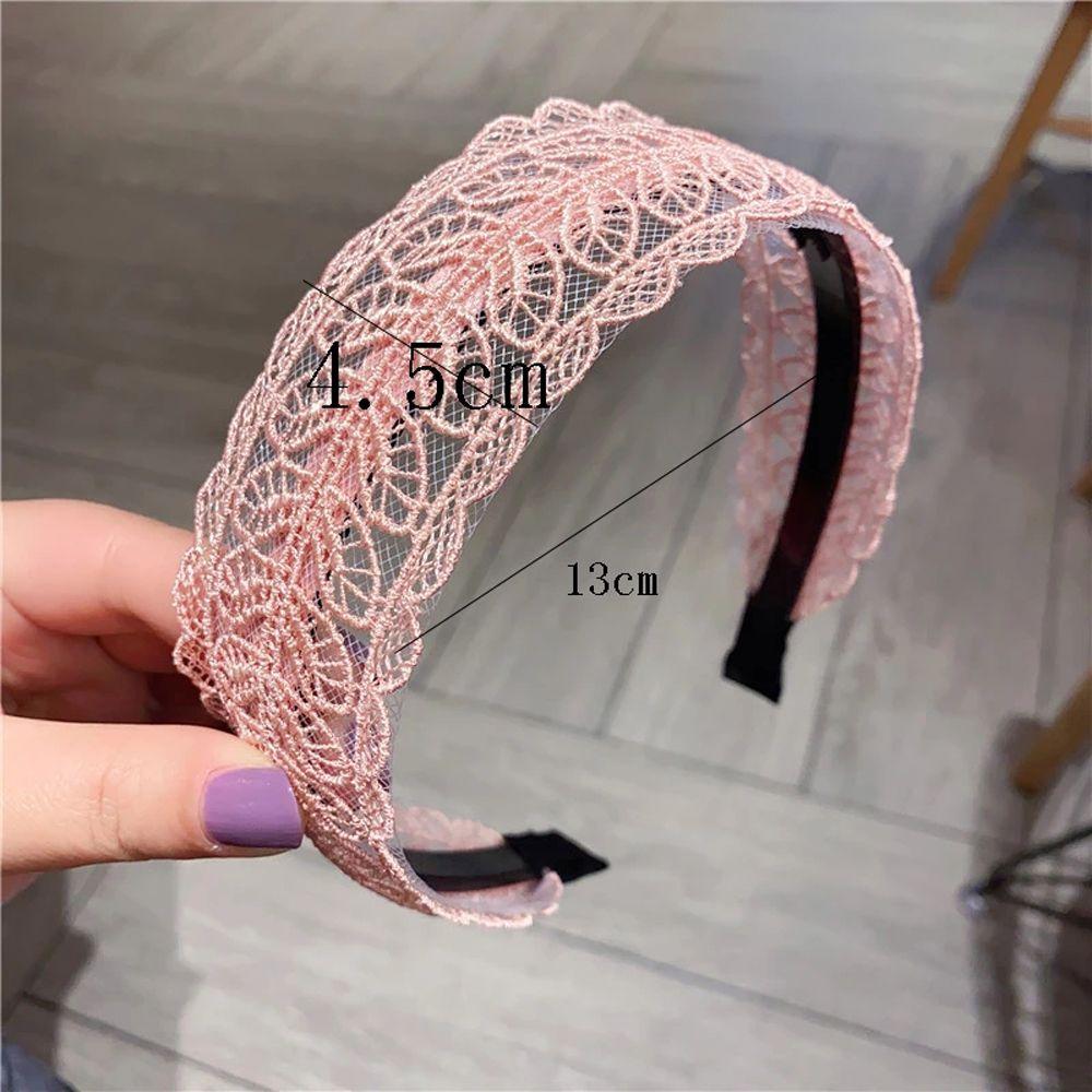 Design Resin Lace Leaves Headband Korean Style Hair Wear Women Hair Accessories Wide Side Hairband