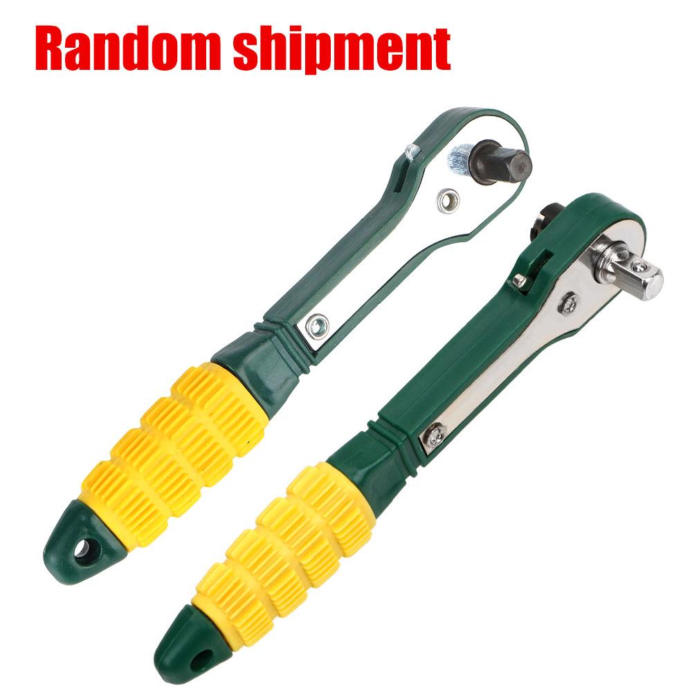 Квадратный шестигранный регулируемый храповый ключ 2 в 1 Практичный адаптер 1/4 дюйма Отвертка Торцевая головка Стержень Быстросъемный торцевой ключ Инструменты