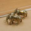 Antique Minature Mammoth Figurines Tea Pet Table Ornament Decorations Solid Copper Animal Crafts Home Decor Living Room