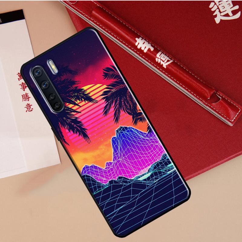 Синтвейв Ретро 80-е Неоновый Чехол Для Oppo A40 A78 A54 A74 A94 A17 A57 A77 A76 A16 A96 A18 A60 A80 A38 A58 A98 A15 A5 Pro