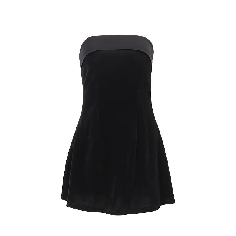 Polyester Spandex Backless Sleeveless Aline Dress For Winter Casual Females