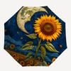 1pc Moon Sunflower Automatic Open/close Umbrella, 8-Rib sturdy structure, Auto Folding/Opening, Portable Travel Umbrella for Women,220