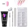 Painless Extension Glue Nail Art Paper Free Tray Quick Extension Crystal Nail Mold Painless Crystal Glue Set