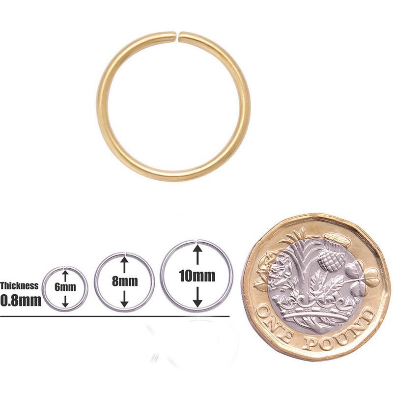 Обруч для пирсинга ушей, губы, кольца в носу, стальное кольцо в носу, пирсинг хряща, кольцо в носу