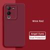 Angel Eyes Square Liquid Silicone Back Cover для VIVO V25 Pro 5G Global Phone Case VIVOV25Pro VIVOV25 V25Pro Soft Shield Armor