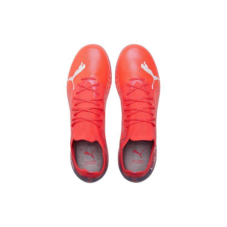 Puma Ultra 1.3 Round Toe Lace-Up MG (Rubber Short Studs) Artificial Grass Soccer Shoes Men Soccer Shoes Red 106515-02