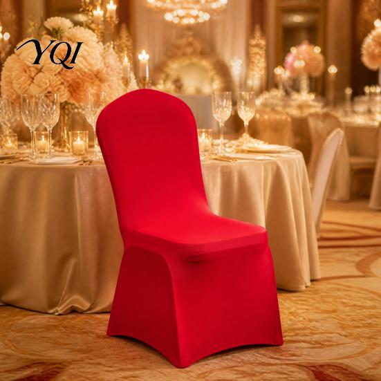 Soft Elastic Dining Chair Seat Slipcover Spandex Stretchable Cover, Banquet Washable Covers for Hotel Protector Wedding, Ceremony Reception