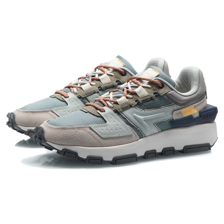 Кроссовки Li Ning Cloud Sword светоотражающие нескользящие износостойкие низкие мужские кроссовки свинцово-серые зеленые AGCR327-2