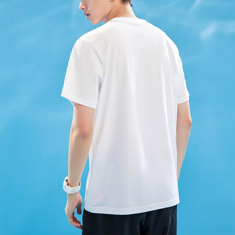 Anta Однотонная футболка с круглым вырезом и коротким рукавом унисекс, топы, белая 152328107-1