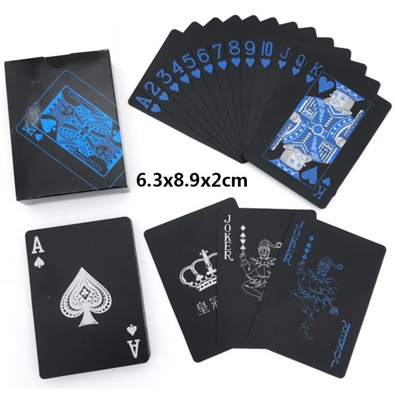 Wolf Dog Black Blue Playing Cards Board Games PVC Child Kids Toys Waterproof Children Toy White Deck Card Game Set Collect Gift