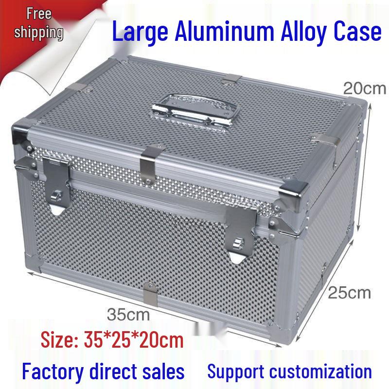 Большой запираемый ящик для хранения денег и документов из алюминиевого сплава