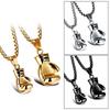 New Punk Titanium Steel Fist Pendant Solid Couple Collarbone Decoration Domineering Trendy Necklace