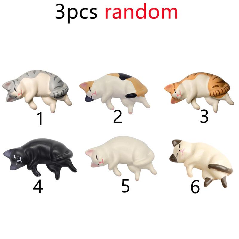 3 шт./6 шт. Магнит на холодильник «Ленивый кот», стикер для сообщений на стену, креативный, милый, спящий кот, аксессуары для украшения дома