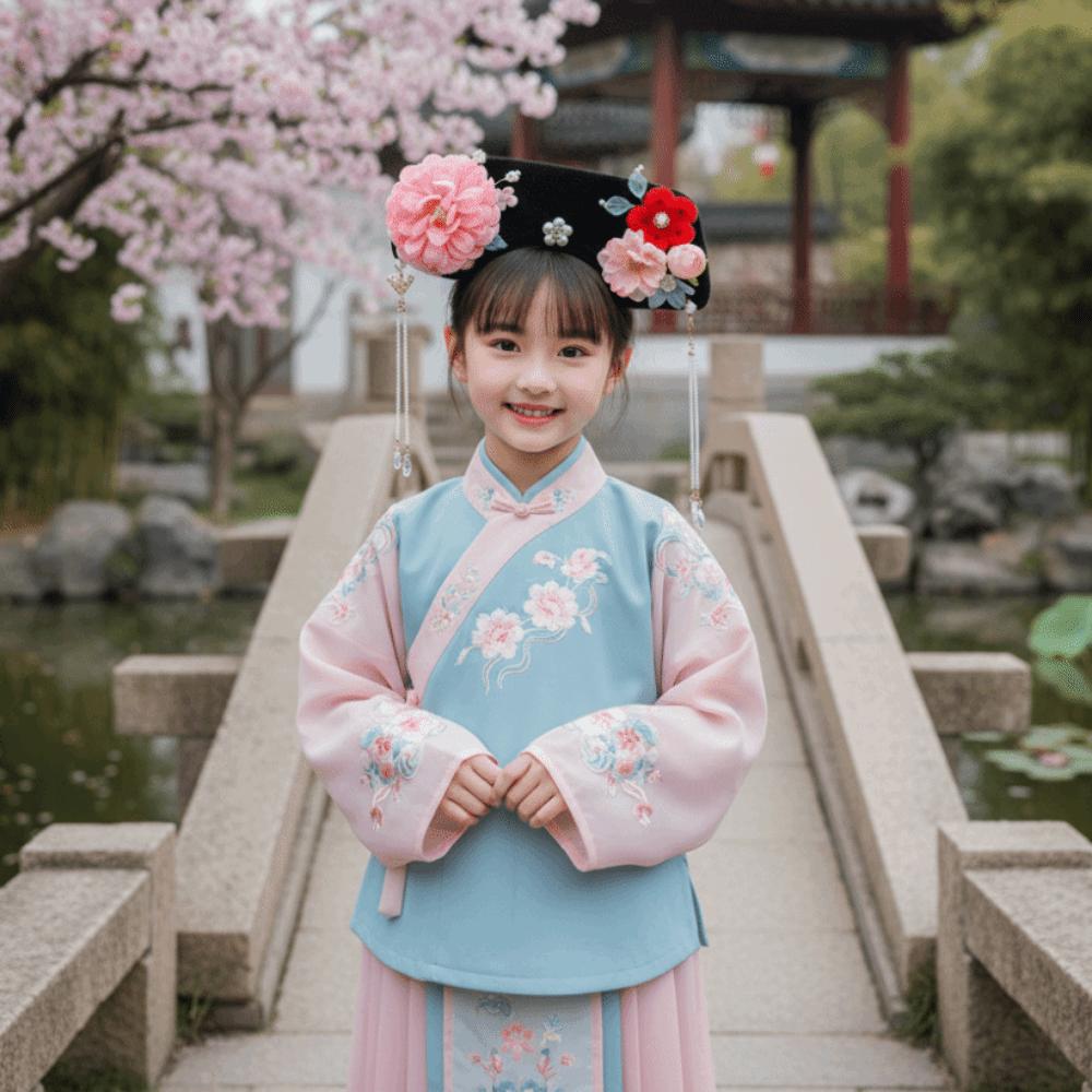 Non-slip Flower Headwear Traditional Pearl Headband Ancient Style Hair Hoop for Women Girls