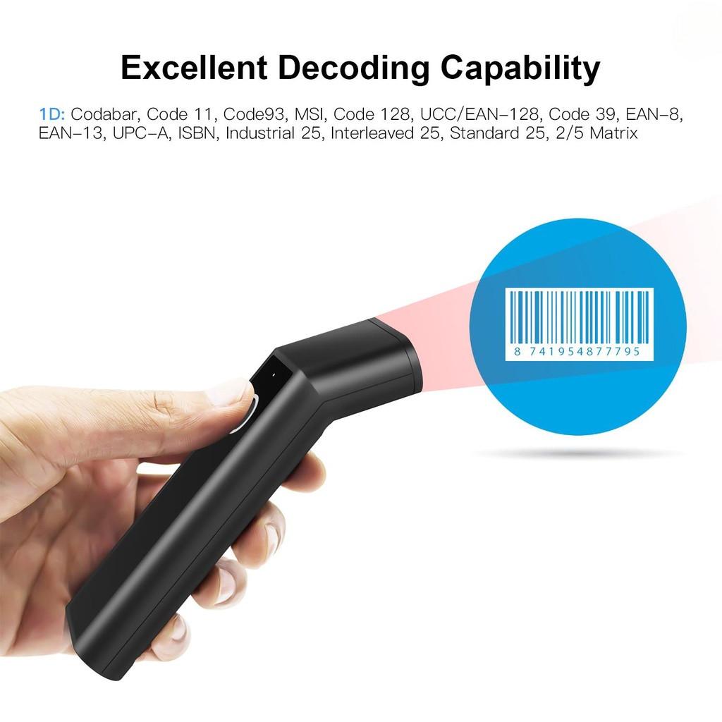 3-in-1 Supermarkets Stores Wireless Intelligent Barcode Scanner Handheld 1D Bar Code Reader