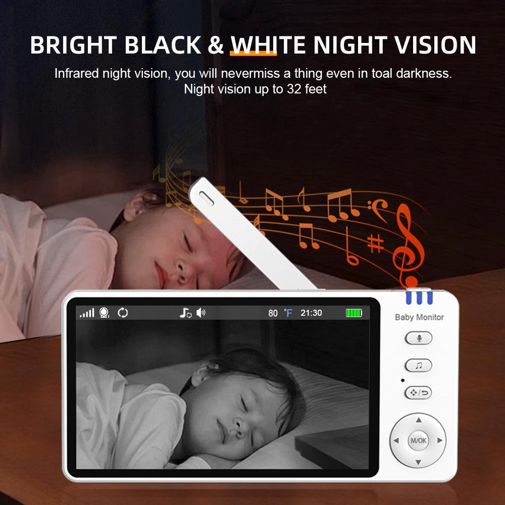 5" HD Wireless Baby Monitor with Infrared Night Vision