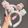 Cute Wool Rabbit Head Headband for Women Ladies Head Wears Princess Girls Lovely Bunny Head Hoop