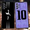Силиконовый чехол с футбольным номером для Samsung Galaxy A32 A52 A14 A13 A22 A72 A51 A71 A41 A11 A31 A21S 5G Роскошная защитная крышка для телефона