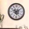 Retro Creative Wall Clock Silent Clock Home Living Room Modern Simple Creative Round Decorative Table
