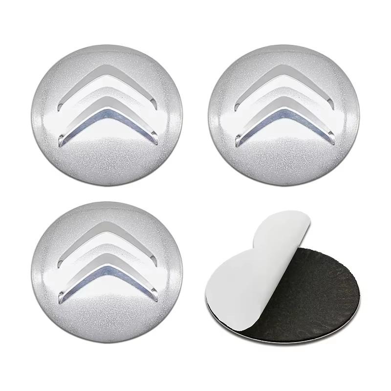 CITROËN 56mm Wheel Center Caps Stickers 3D Alloy Logo Emblem Badge Hub Decal for C3 C4 C5 C6 Berlingo Picasso (Set of 4 Pcs)