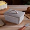 Anti-odor Butter Dish Rectangular Cheese Storage Box Simple Vintage Ceramic Butter Box  Bread
