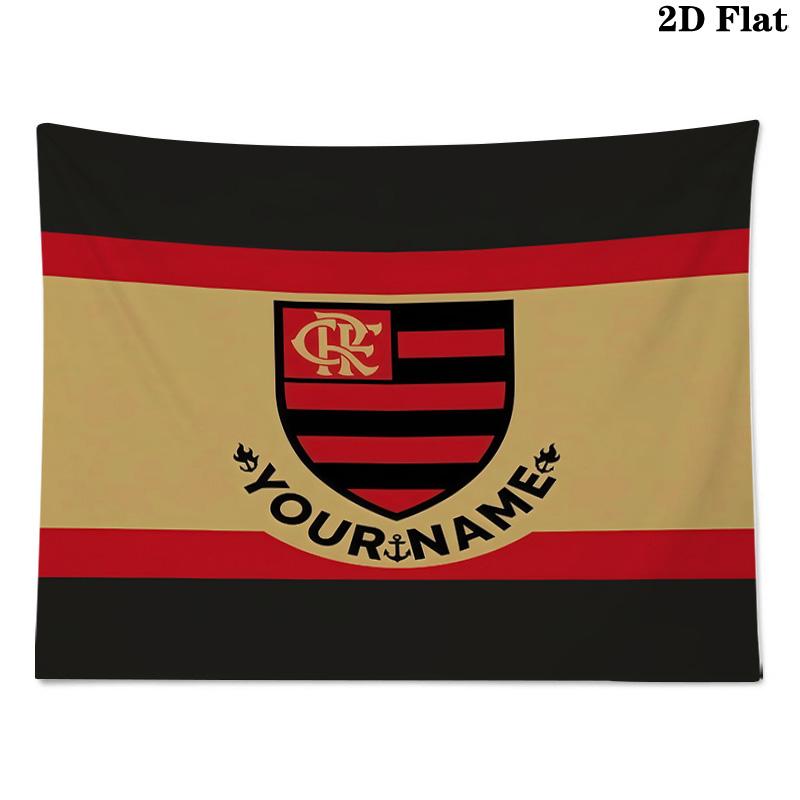 Custom Name CR Flamengo Printed Tapestry – Wall Hanging for Bedrooms, Dorms, and Home Decor
