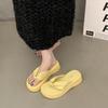Модные Горячие Продажи 2025 Лето Новые Женские Шлепанцы Маленькие Губка Толстая Подошва Повседневные Пляжные Французский Стиль Вьетнамки Резиновая Подошва