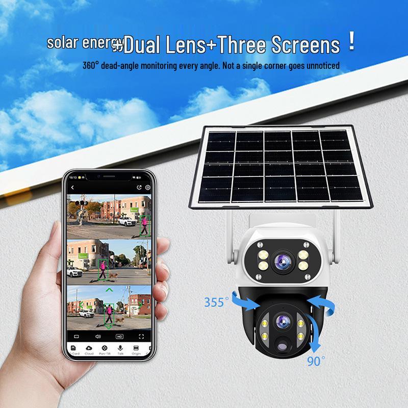 V380Pro Dual-Lens 4G Solar HD Outdoor Camera