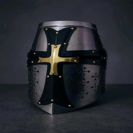 Handmade Medieval 14th Century Great Helmet Perfect for Renaissance Fair, Cosplay, LARP, Halloween Costume Authentic Steel Armor Replica