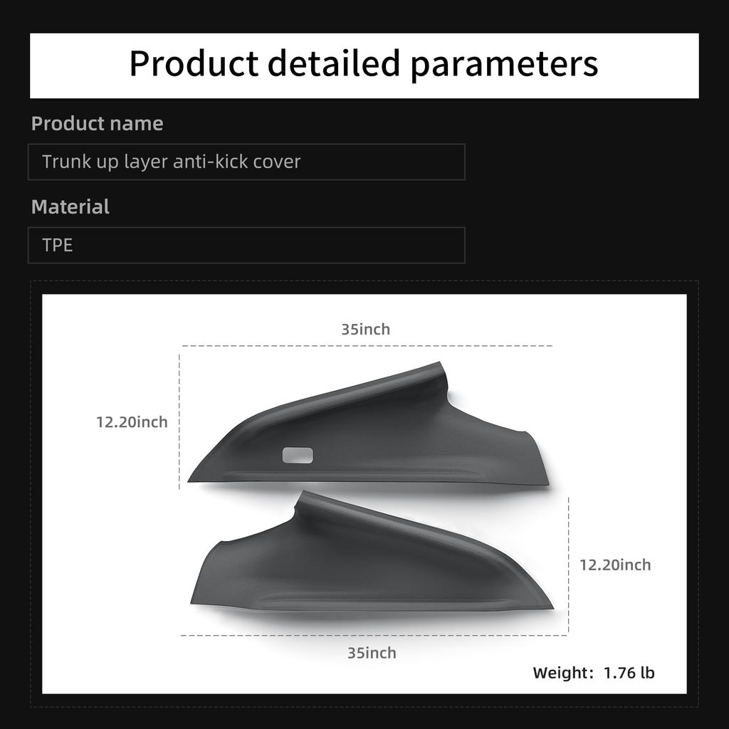 Боковая накладка на задний багажник для Tesla Model Y Launch 2025 2026 Juniper, комплект защиты верхнего слоя, 2 шт., черный