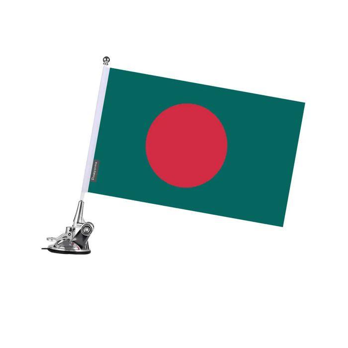 Drapeau - Bangladesh - 27 X 35 Cm - Mât À Ventouse - Polyester - Impression Recto/verso