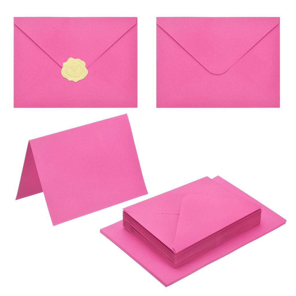 20Sets 4x6 Blank Cards and Envelopes V Flap A6 Envelopes with Cardstock & Gold Stickers for Greeting Cards Wedding Invitations