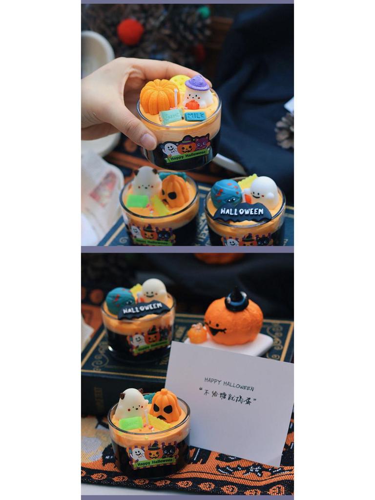 Хэллоуин Привидение Тыква Ароматическая Свеча Украшение для Праздничной Атмосферы