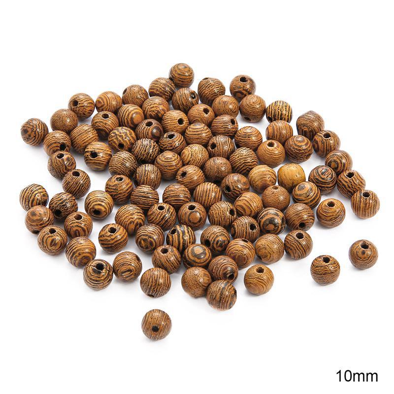 Natural Wooden Chicken Wing Beads: Round, Flower Engraved Beads for DIY Buddha Necklaces, Bracelets, and Woven Lanyards