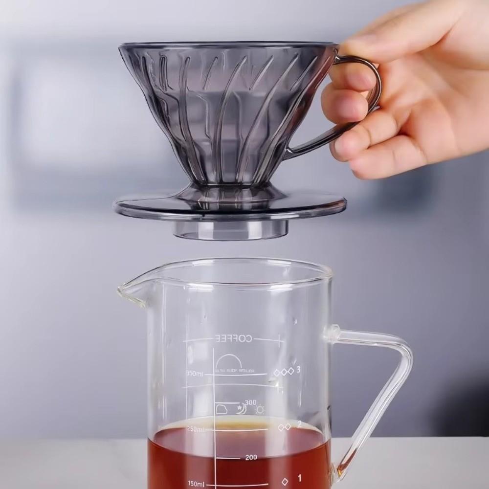 Plastic Coffee Filter Cup V Shaped 60 Spiral Hand Filter New Coffee Hand Dripper Party