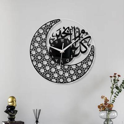 Подвесные исламские часы для спальни к празднику Ид и Рамадан, бесшумные стрелки с точным ходом.