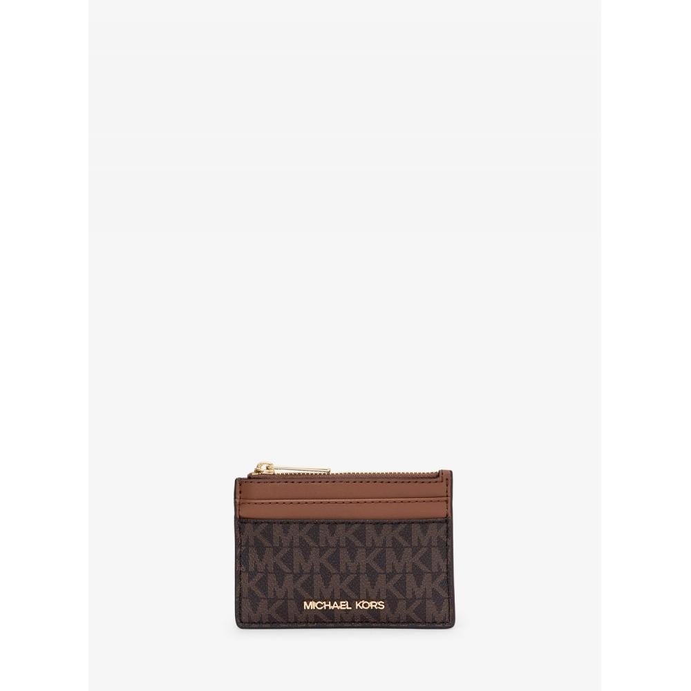 Michael Kors Кошелек для карт Jet Set Travel с отделением для удостоверения личности, маленький, коричневый 35s5gtvd1b200