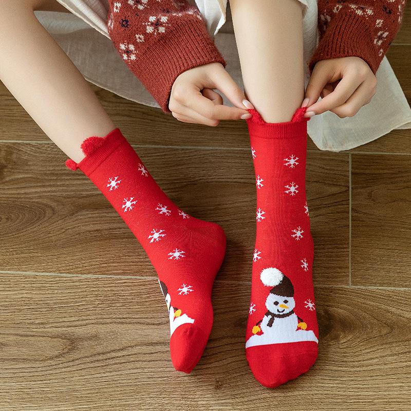 Christmas Cotton Cartoon Socks Merry Christmas Decorations For Home Xmas Ornaments Gifts Party Supplies Happy New Year